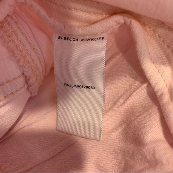 Rebecca Minkoff Callie Pink Denim Skirt Size XS - Picture 8 of 11